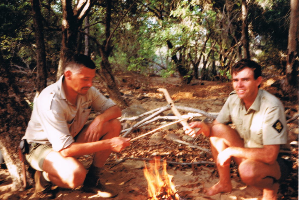 An Austrian and a Israeli produced together a fire by hand drilling