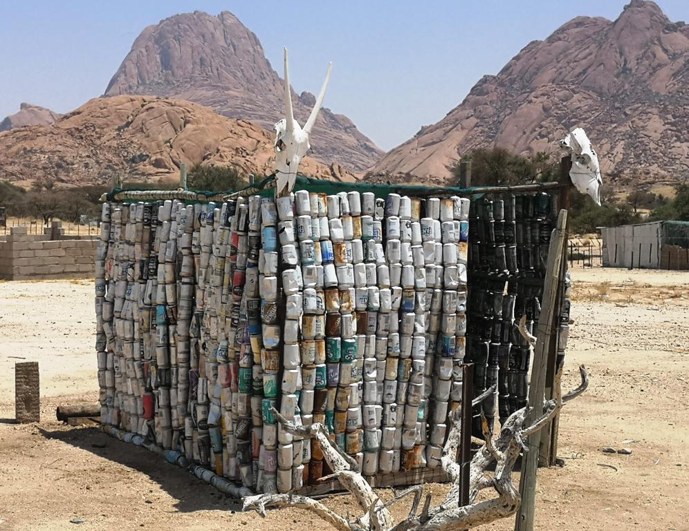 Beer can hut in Namibia, near Spitzkoppe