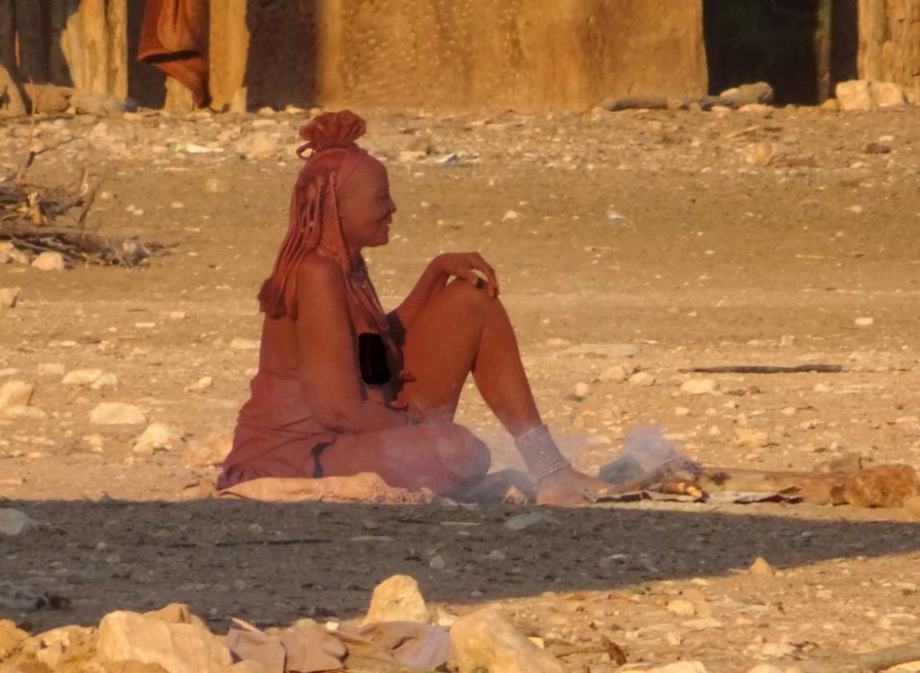 Himba woman at an informal settlement