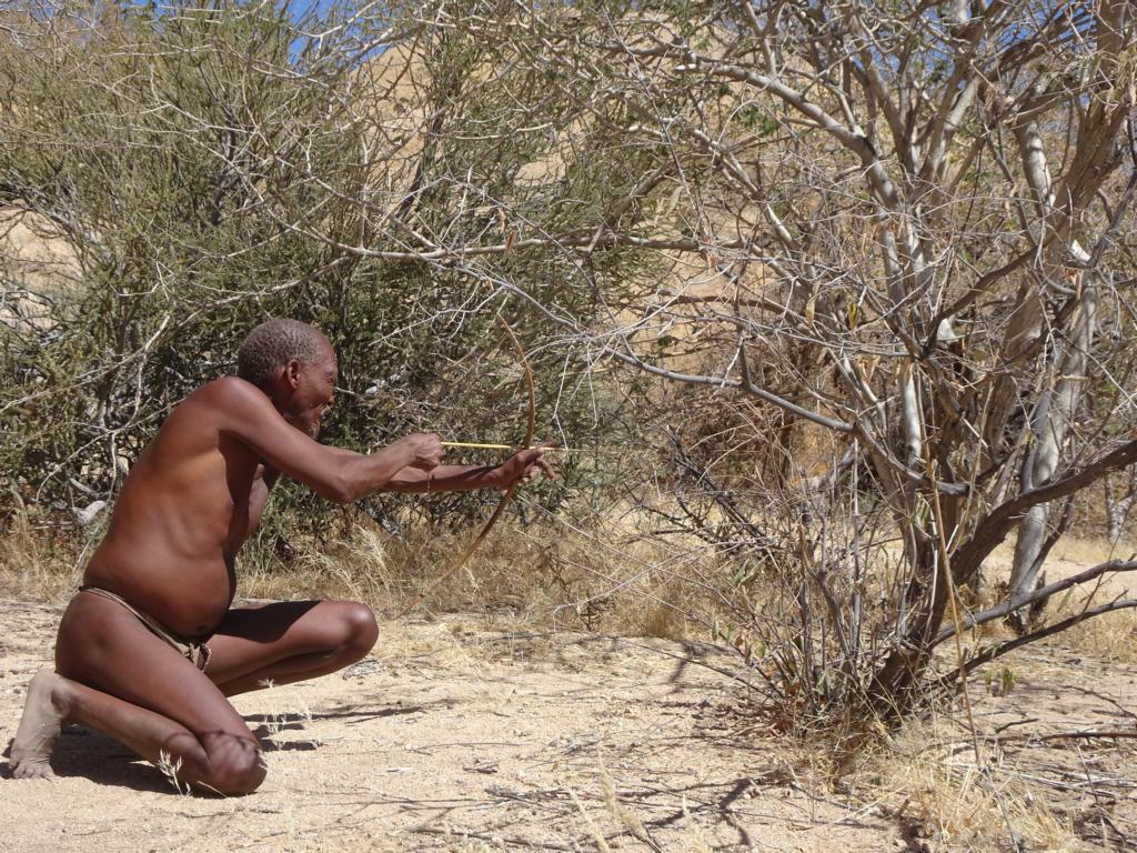 Bushman showing off his shooting technique