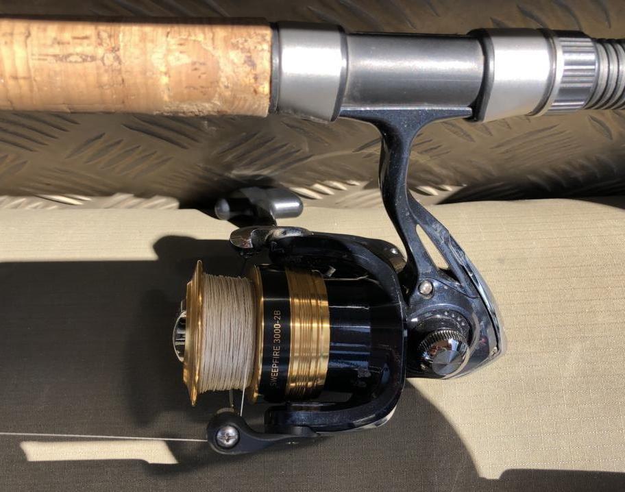 Typical reel for Tiger fishing with braided line