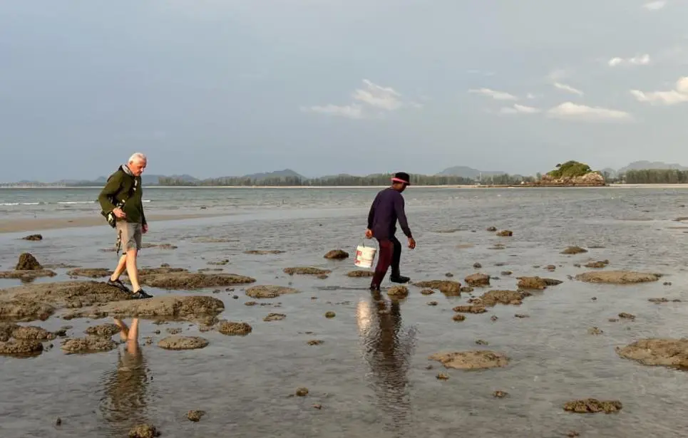 Rocky, flat shoreline on Andaman Sea
