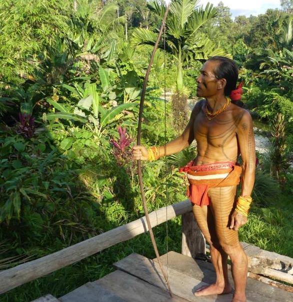 Mentawai Aman Aru with hunting bow
