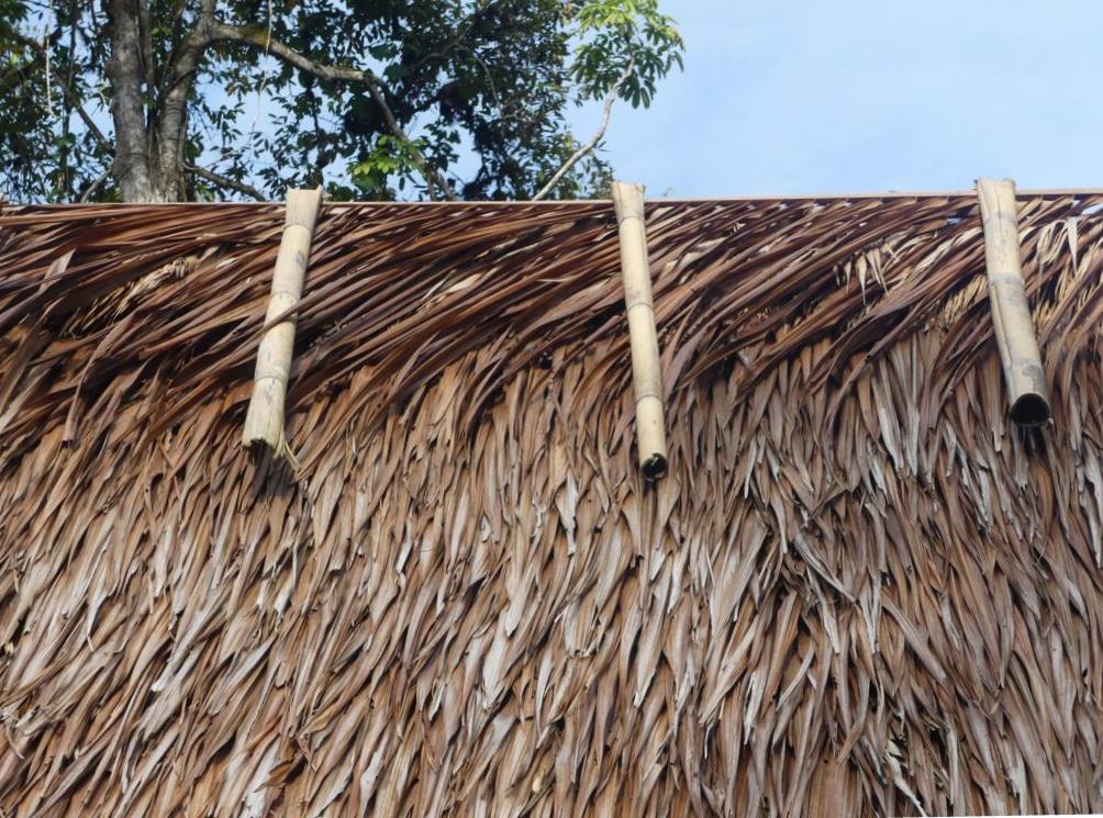 Midsection of a gable of Mentawai forest huts
