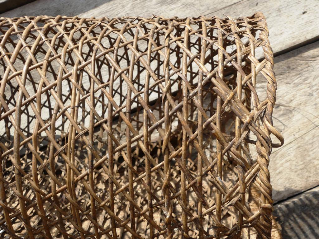 Detail of rattan carrying basket