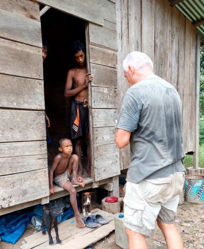 There are no doors at Orang Rimba shelters