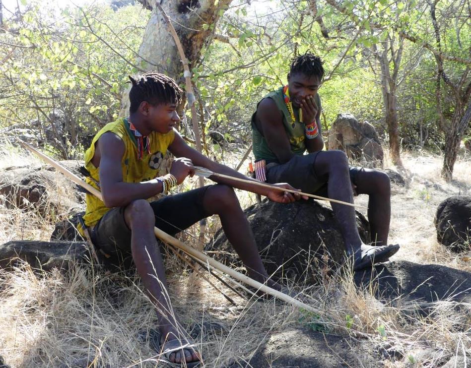 Hadza men are always improving their arrows