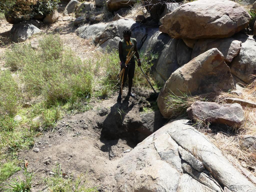 Hadza water sources - digging