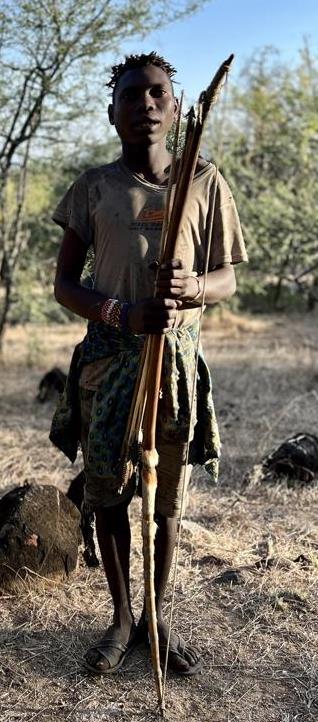 Another Hadza hunter with his bow