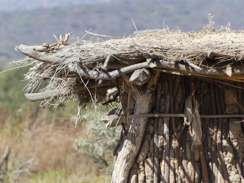 Roof construction of a Datoga hut