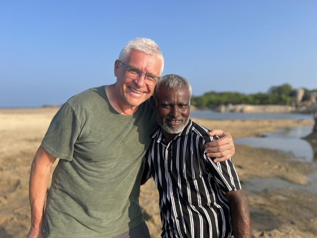 The local fisherman, who taught me specifics of these shrimp pit traps.
