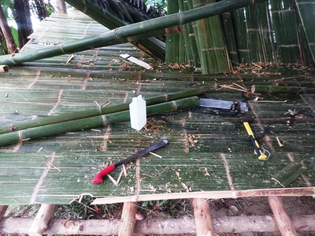 Bamboo tubes and tools for making sidewall panels