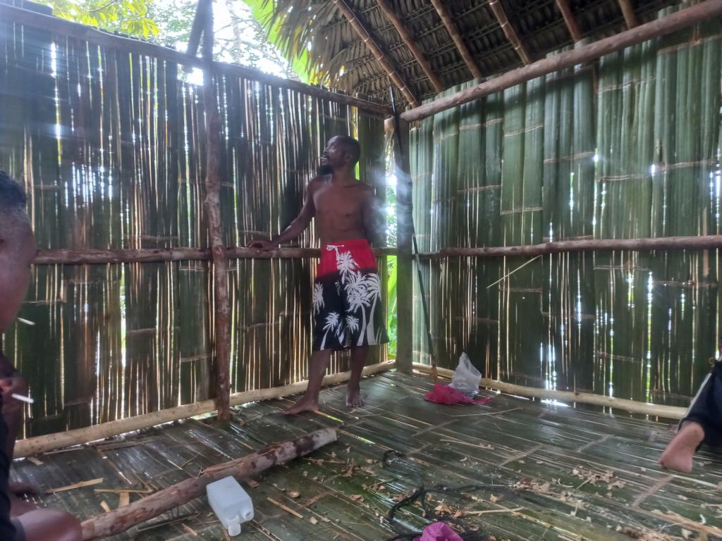 Finished sidewalls of a Jahai hut