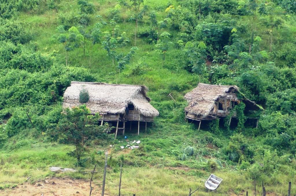 Jahai huts on the edge of Royal Belum State Park