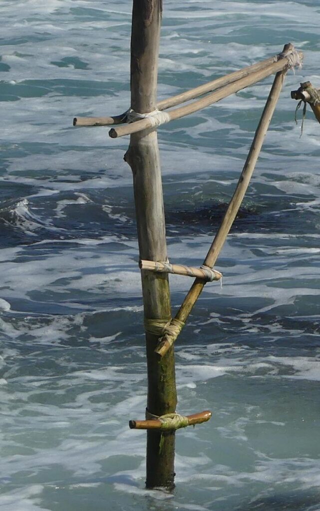 Stilt design for one fisherman