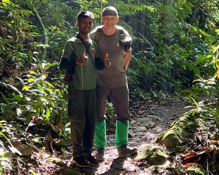 Leech-proof socks as jungle footwear
