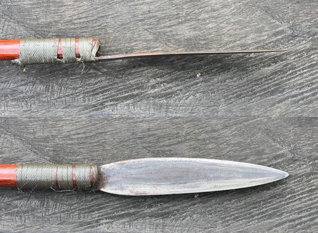 Spearhead of a Penan blowpipe at the Sarawak Cultural Village.