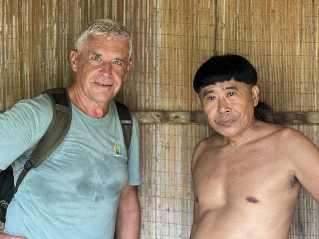 Kurt Hoelzl with a Penan tribesman