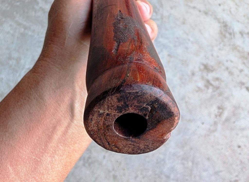 Typical mouthpieces of traditional Borneo blowpipes