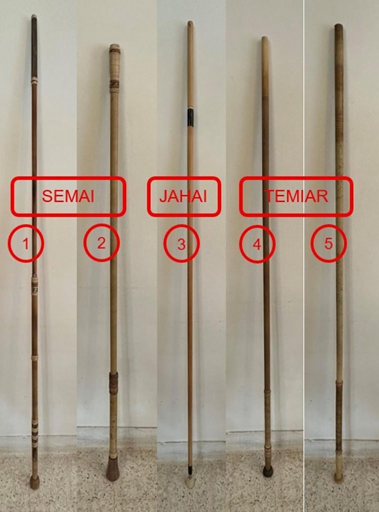 Details of the collection of Orang Asli blowpipes