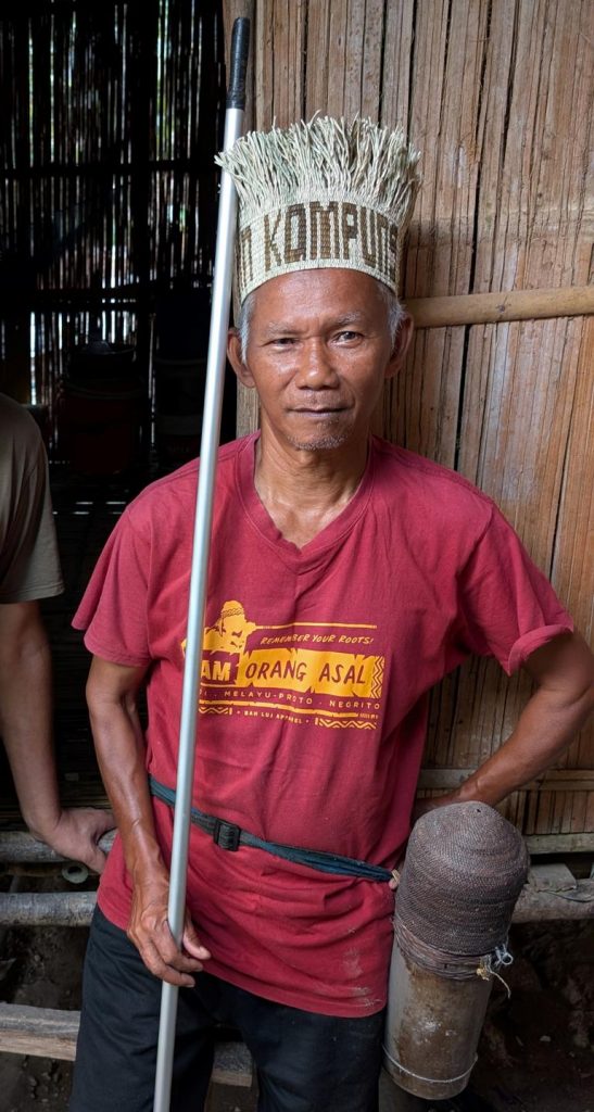 The headman of a Temiar Orang Asli Kampung with his modern blowpipe.